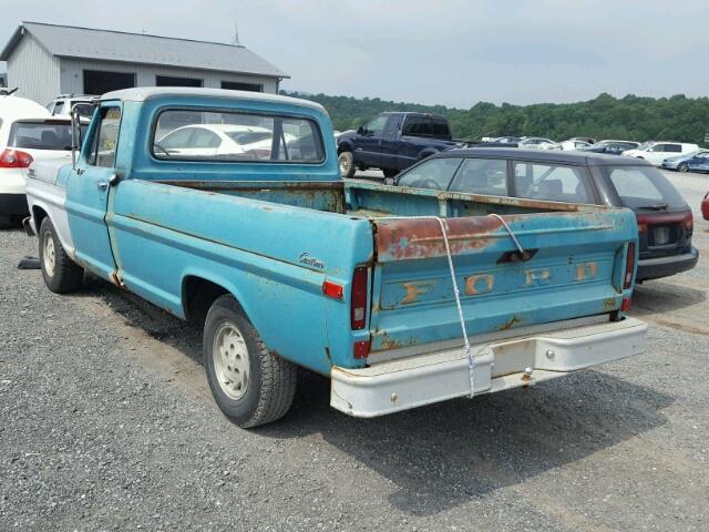 F10GCJ16781 - 1970 FORD F-100 BLUE photo 3