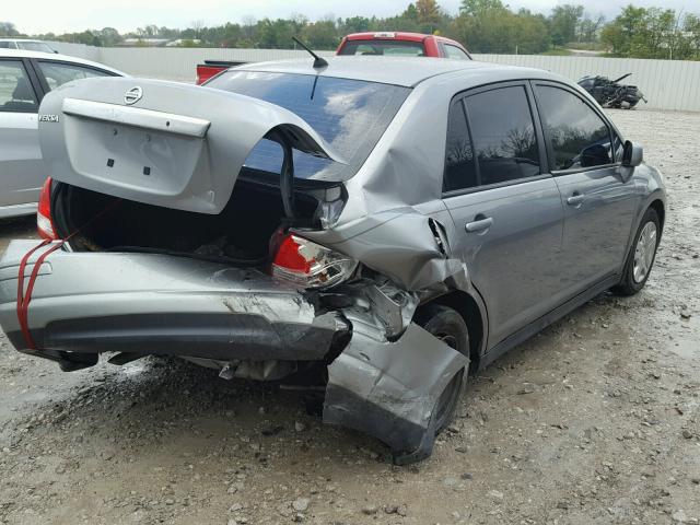 3N1BC1AP3AL394361 - 2010 NISSAN VERSA S GRAY photo 4