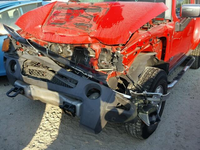 5GTEN13E588107894 - 2008 HUMMER H3 RED photo 9