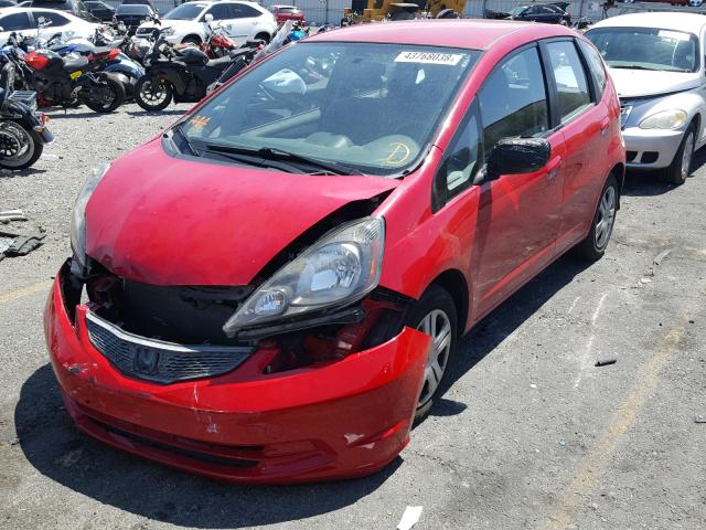 JHMGE88269S056111 - 2009 HONDA FIT RED photo 2