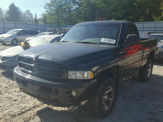 1B7HF16Z81S185448 - 2001 DODGE RAM 1500 BLACK photo 2