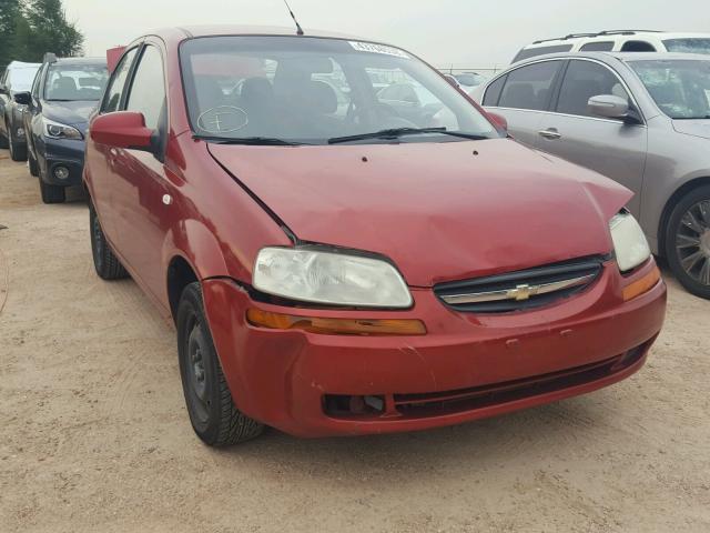 KL1TD56616B620600 - 2006 CHEVROLET AVEO BASE Қызыл фото 1