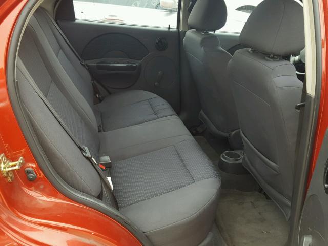 KL1TD56616B620600 - 2006 CHEVROLET AVEO BASE Қызыл фото 6
