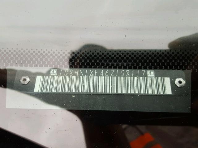 1G8AN18F46Z158117 - 2006 SATURN ION LEVEL RED photo 10