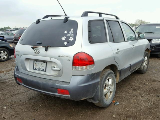 KM8SC13D65U928606 - 2005 HYUNDAI SANTA FE SILVER photo 4