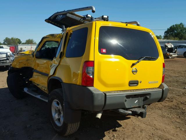 5N1ED28YX4C675693 - 2004 NISSAN XTERRA XE YELLOW photo 3