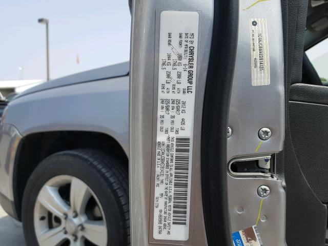 1C4NJCBBXED914131 - 2014 JEEP COMPASS SP SILVER photo 10