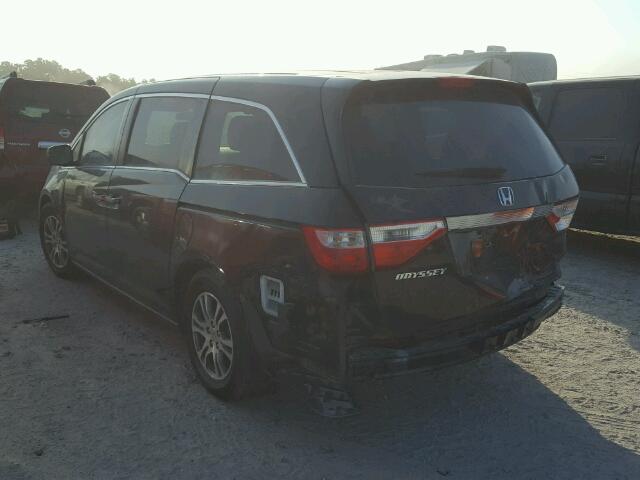 5FNRL5H49DB039051 - 2013 HONDA ODYSSEY BLACK photo 3