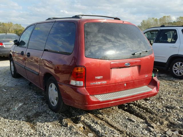 2FMZA51422BB16316 - 2002 FORD WINDSTAR RED photo 3