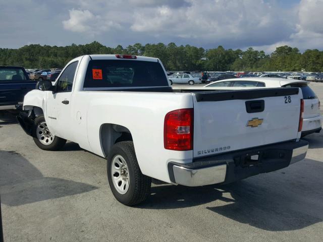 1GCEC14C57Z520286 - 2007 CHEVROLET SILVERADO WHITE photo 3