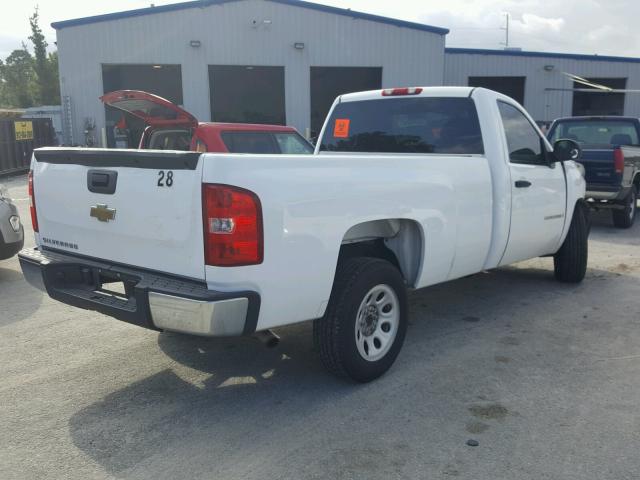 1GCEC14C57Z520286 - 2007 CHEVROLET SILVERADO WHITE photo 4