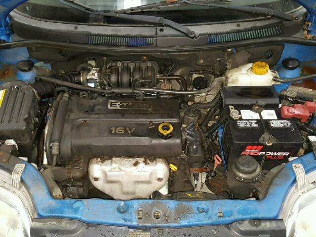 KL1TD666X7B694945 - 2007 CHEVROLET AVEO BASE Көк фото 7