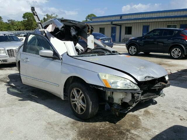 1HGCM56727A141693 - 2007 HONDA ACCORD EX GRAY photo 1