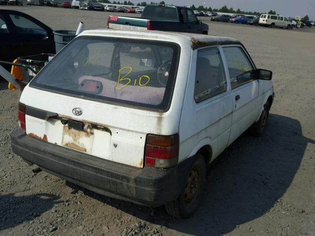 JF1KA72A2KB724869 - 1989 SUBARU JUSTY DL WHITE photo 4