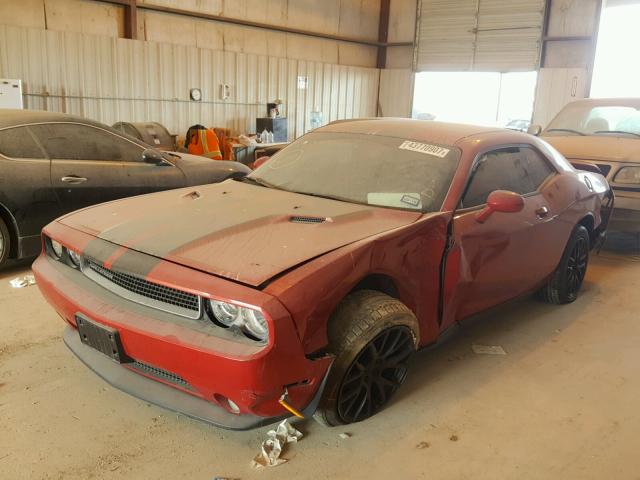 2C3CDYAG2DH578683 - 2013 DODGE CHALLENGER RED photo 2