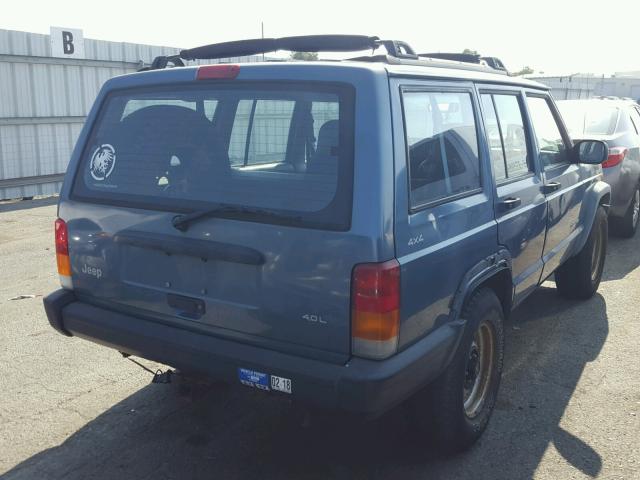 1J4FF28S6XL536612 - 1999 JEEP CHEROKEE S BLUE photo 4