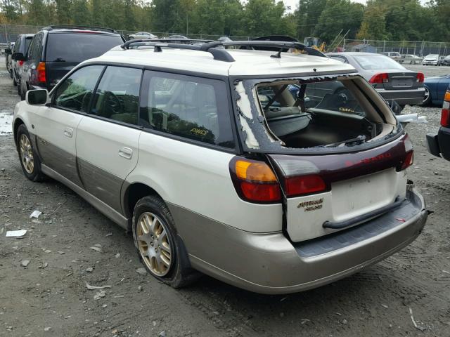 4S3BH806437629695 - 2003 SUBARU LEGACY WHITE photo 3