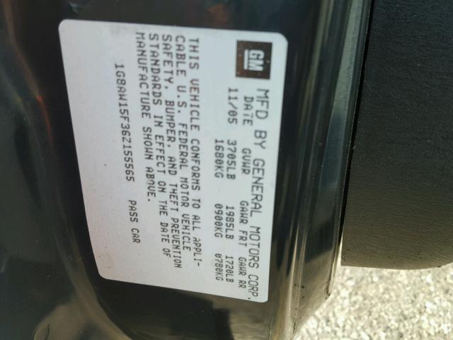 1G8AW15F36Z155565 - 2006 SATURN ION LEVEL SILVER photo 10