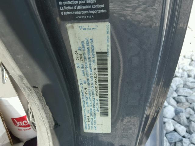 3VWCM31Y95M310818 - 2005 VOLKSWAGEN NEW BEETLE 灰色 照片 10