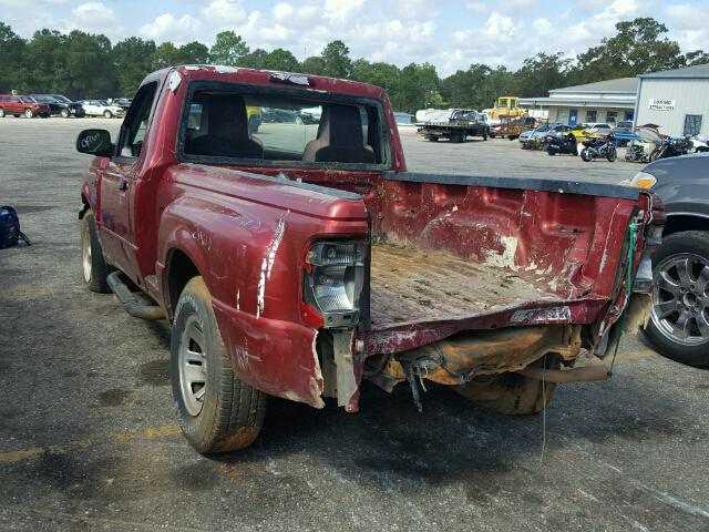 1FTYR10D24PB64140 - 2004 FORD RANGER MAROON photo 3