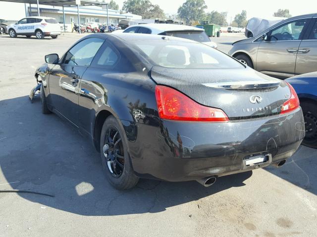 JNKCV64E28M116679 - 2008 INFINITI G37 BASE BLACK photo 3