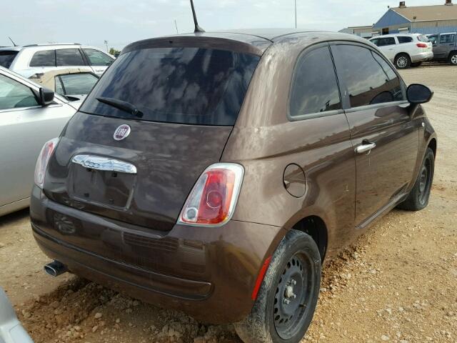 3C3CFFAR0CT349022 - 2012 FIAT 500 BROWN photo 4