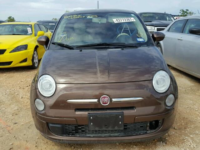 3C3CFFAR0CT349022 - 2012 FIAT 500 BROWN photo 9