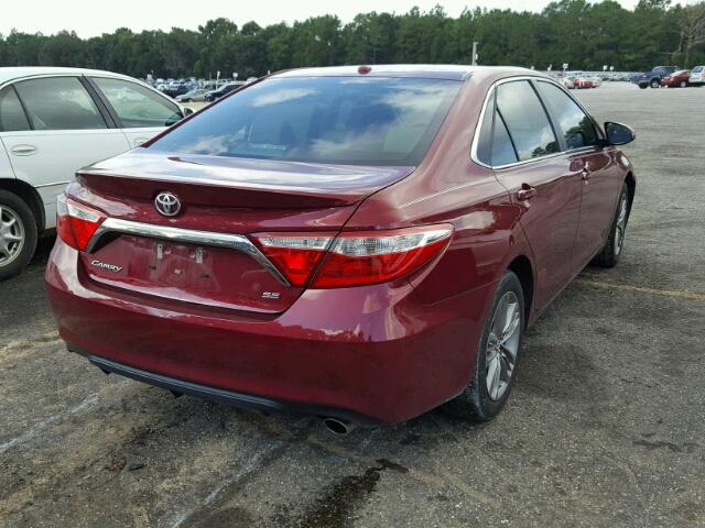 4T1BF1FK6GU602194 - 2016 TOYOTA CAMRY LE MAROON photo 4