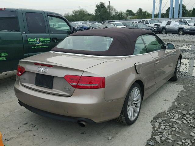 WAULFAFH3BN012712 - 2011 AUDI A5 PREMIUM BEIGE photo 4