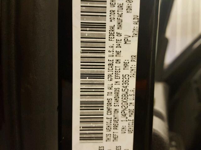 1J4PN2GK6BW543625 - 2011 JEEP LIBERTY BLACK photo 10