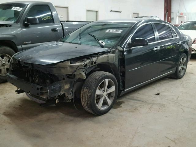 1G1ZC5E00CF222486 - 2012 CHEVROLET MALIBU 1LT BLACK photo 2