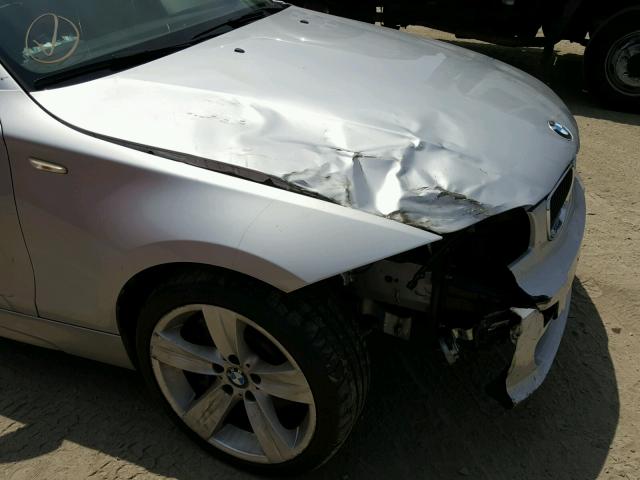 WBAUN1C51DVR01254 - 2013 BMW 128 I SILVER photo 9