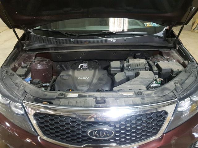 5XYKT3A61CG307700 - 2012 KIA SORENTO BA BURGUNDY photo 7