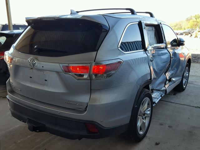 5TDDKRFH5GS233117 - 2016 TOYOTA HIGHLANDER GRAY photo 4