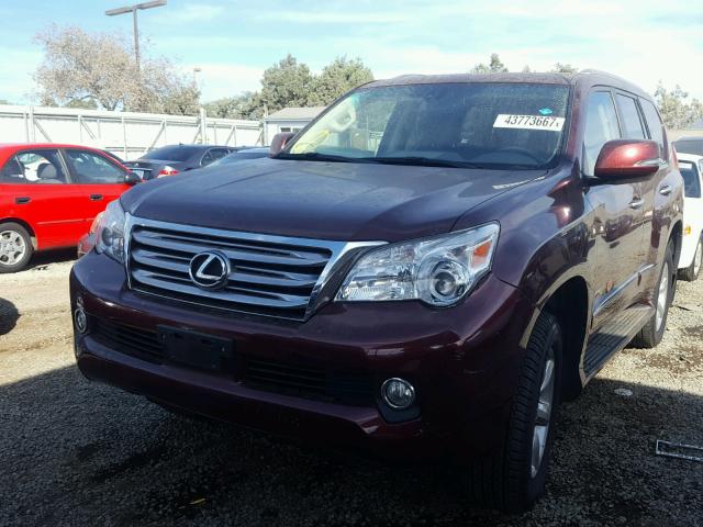 JTJBM7FX7D5053441 - 2013 LEXUS GX BASE MAROON photo 2