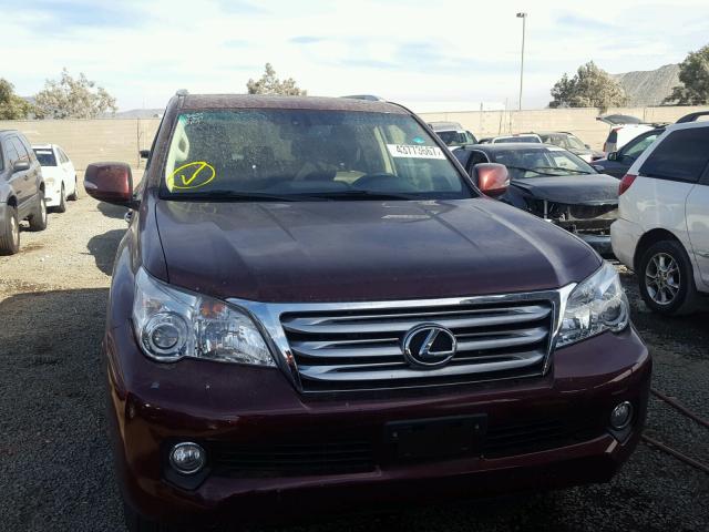 JTJBM7FX7D5053441 - 2013 LEXUS GX BASE MAROON photo 9