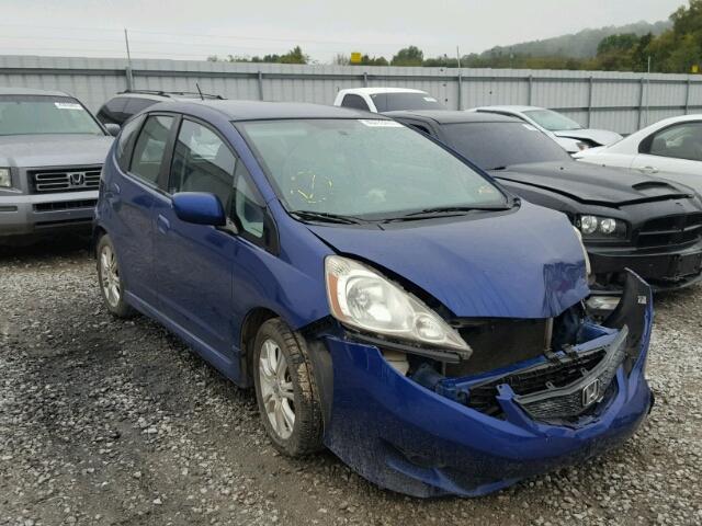 JHMGE8H43AS028207 - 2010 HONDA FIT BLUE photo 1