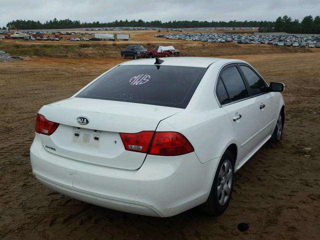 KNAGG4A80A5394946 - 2010 KIA OPTIMA LX WHITE photo 4