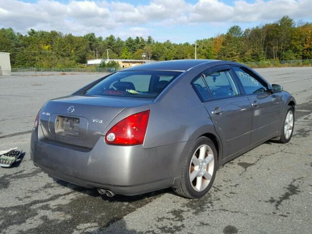 1N4BA41E14C890736 - 2004 NISSAN MAXIMA GRAY photo 4