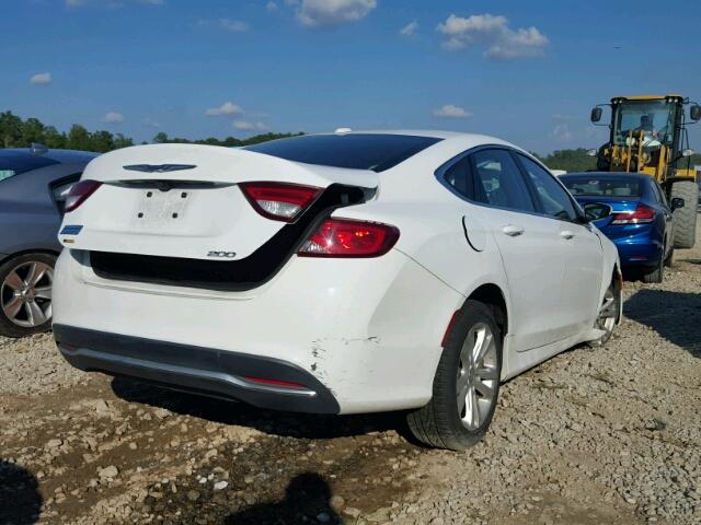 1C3CCCAB5FN640260 - 2015 CHRYSLER 200 LIMITE WHITE photo 4