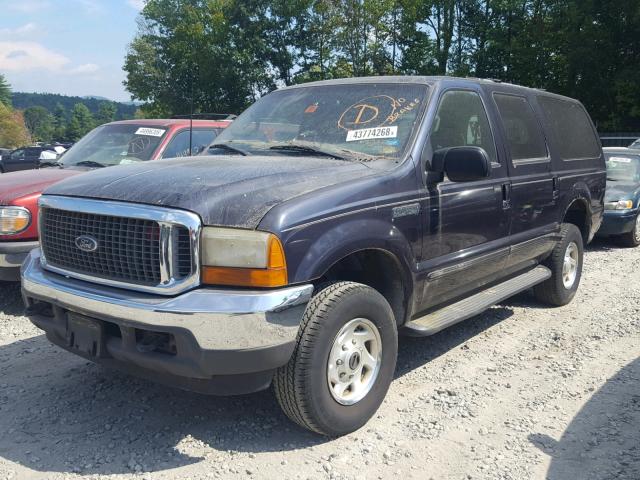 1FMNU41S8YED77512 - 2000 FORD EXCURSION BLUE photo 2