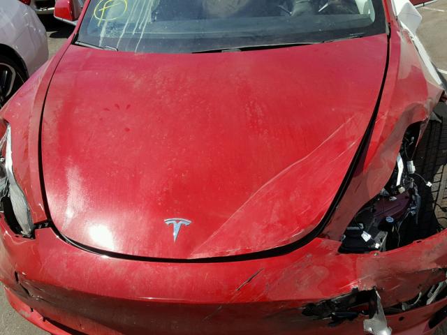5YJ3E1EA9JF048850 - 2018 TESLA MODEL 3 წითელი ფოტო 7