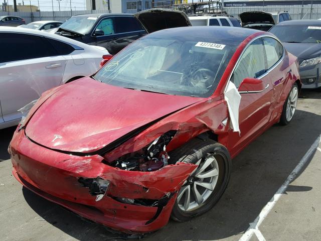 5YJ3E1EA9JF048850 - 2018 TESLA MODEL 3 წითელი ფოტო 9