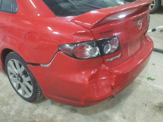 1YVHP84D165M04263 - 2006 MAZDA 6 S RED photo 9