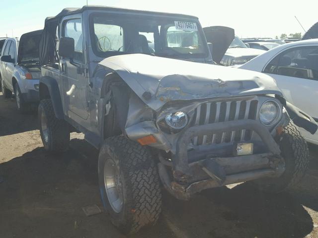 1J4FA49S0YP768299 - 2000 JEEP WRANGLER / GRAY photo 1