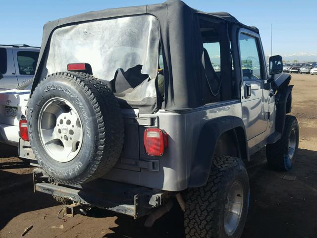 1J4FA49S0YP768299 - 2000 JEEP WRANGLER / GRAY photo 4