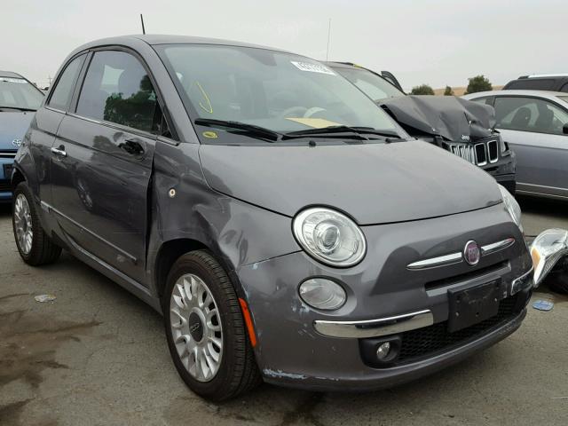 3C3CFFCRXCT104256 - 2012 FIAT 500 LOUNGE SILVER photo 1
