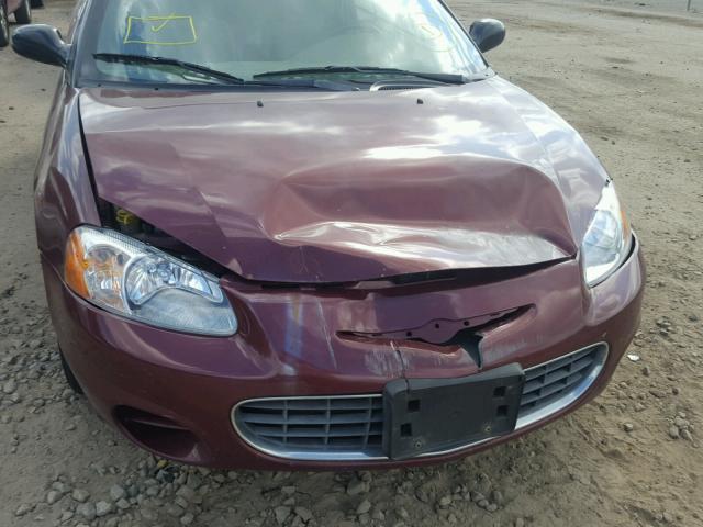 1C3EL45R42N255210 - 2002 CHRYSLER SEBRING LX MAROON photo 9