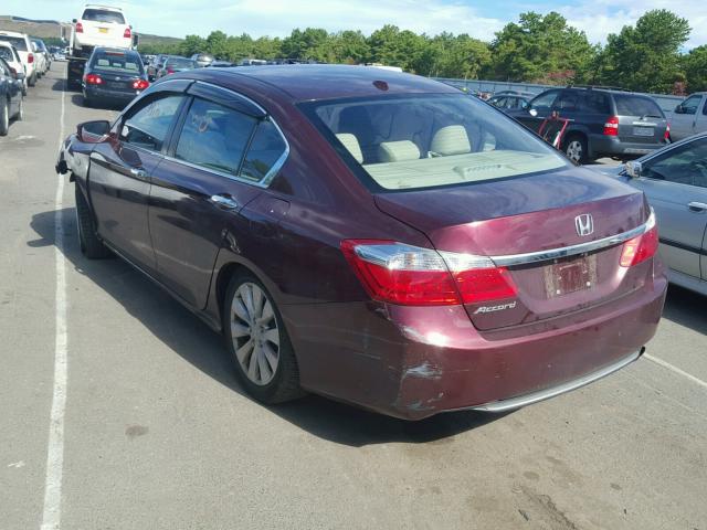 1HGCR2F86FA067895 - 2015 HONDA ACCORD EXL MAROON photo 3