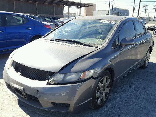 19XFA1F57AE011618 - 2010 HONDA CIVIC LX GRAY photo 2